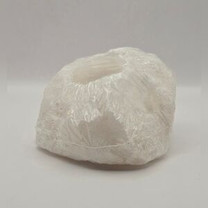 Natural Selenite Tealight Candle Holder – White Crystal Stone Décor